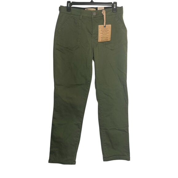 Democracy Womens Ab Technology High Rise Ankle Skimmer Trouser Size 6 Army Green - Picture 1 of 7